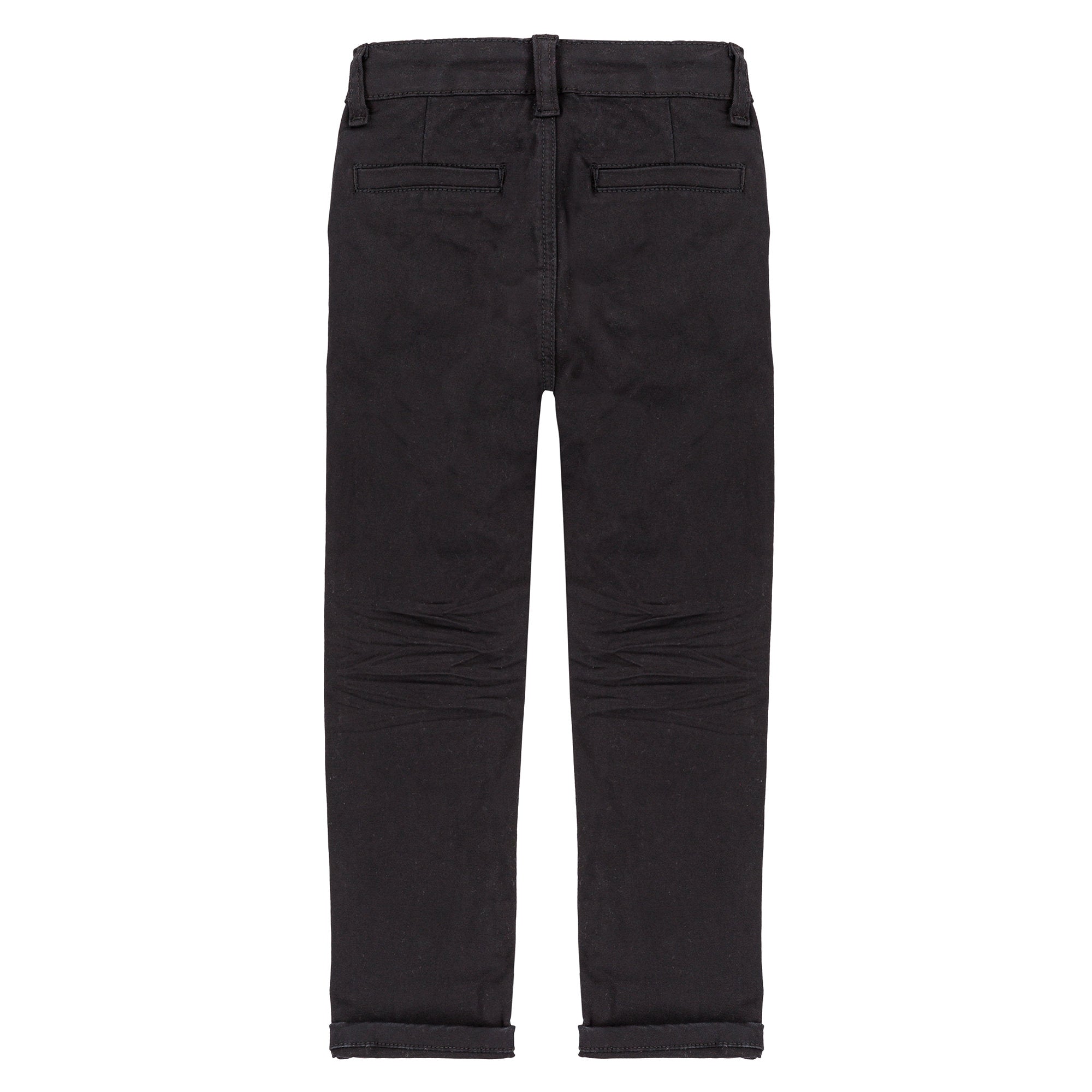 Boys Black Basic Twill Pant