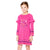 Girls Pink Brushed Knit Jersey Dress