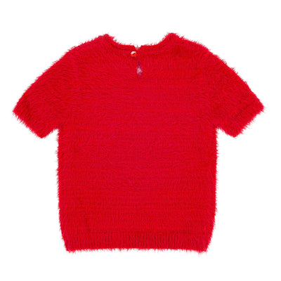 Girls Red Heart Sweater
